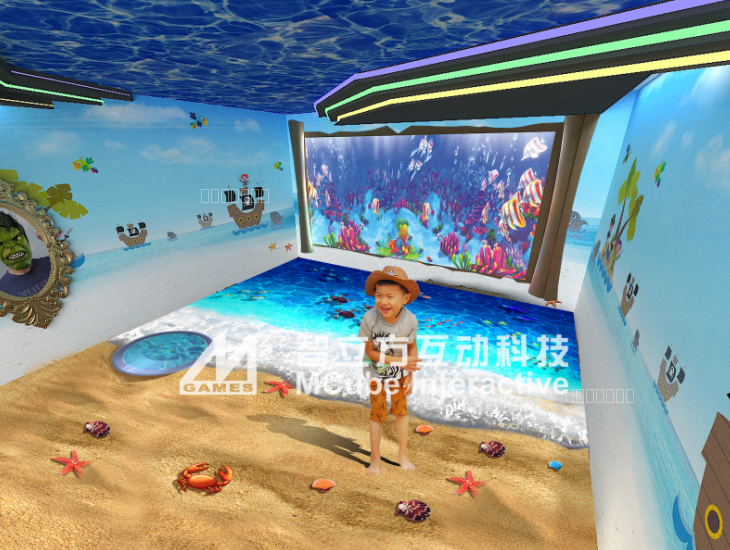 这样的“海滩”，儿童互动乐园有它更吸睛！智立方互动科技