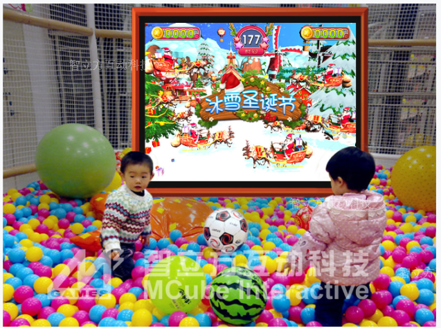 互动投影应用，儿童乐园互动砸球刺激好玩！智立方