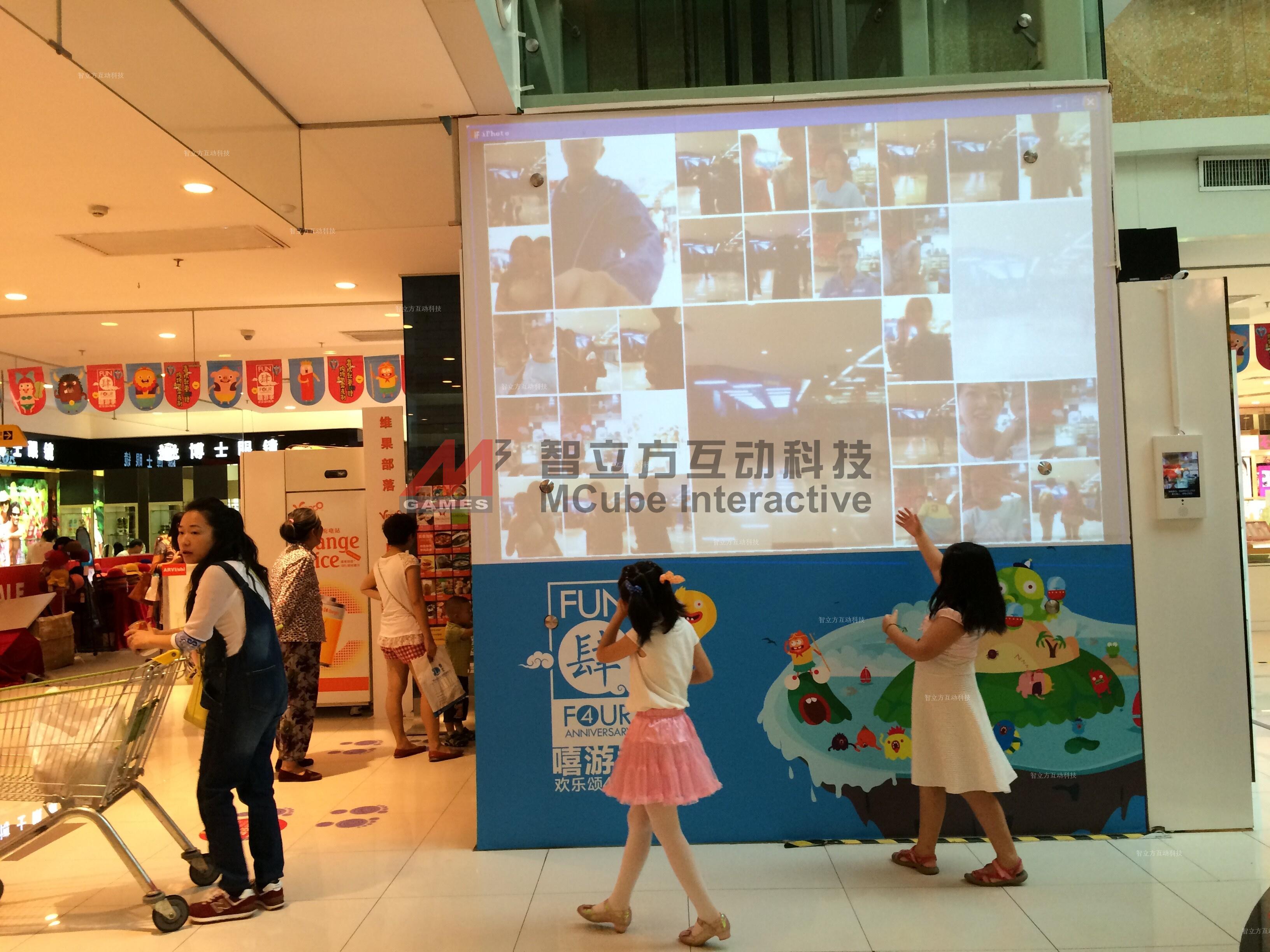 智立方大型互动照片墙，为商场儿童娱乐门店增添温暖与活力！