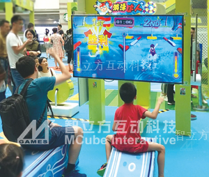 儿童门店引流儿童娱乐区设备方案——智立方体感互动运动游戏！   